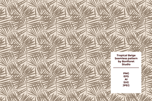 Tropical Beige Seamless Pattern