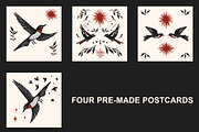 Folk Birds Bundle, a Decorative Illustration by Mariia Kovalchuk (Thumbnail 3 of 9)