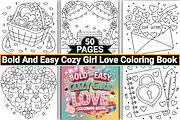 Bold Easy Cozy Girl Love Coloring, a Decorative Illustration by Coco Bloom (Thumbnail 2 of 4)