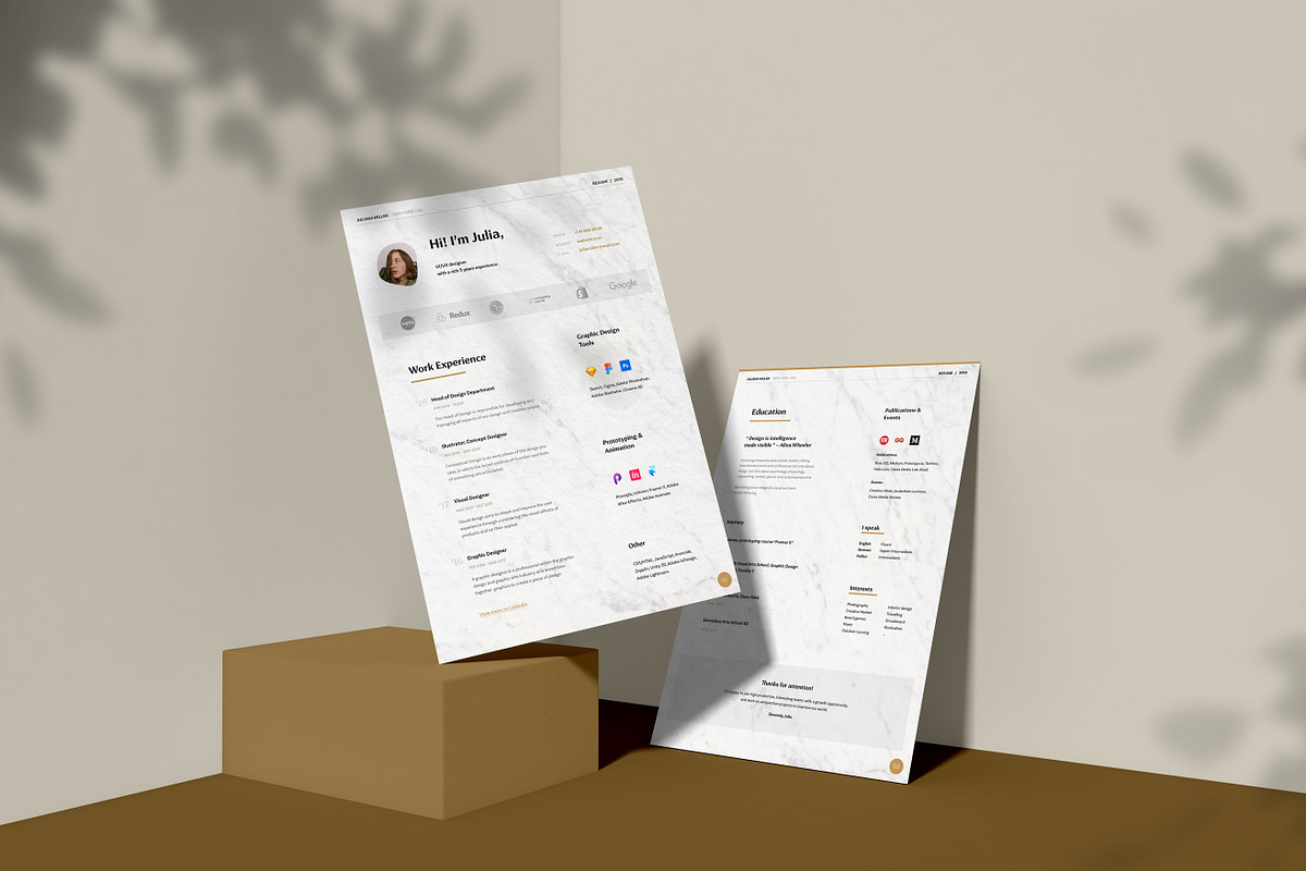 Professional Resume: 5 Themes, a Resume Template by SHOOM HOUSE (Photo 6 of 7)