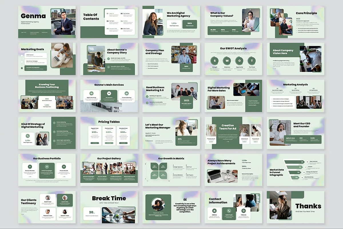 Digital Marketing Agency GSlides, a Presentation Template by Fit-tee (Photo 5 of 10)