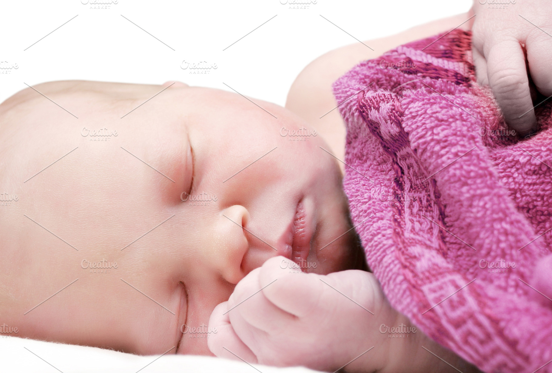 1 day old baby sleeping, a Photo by saiko3p