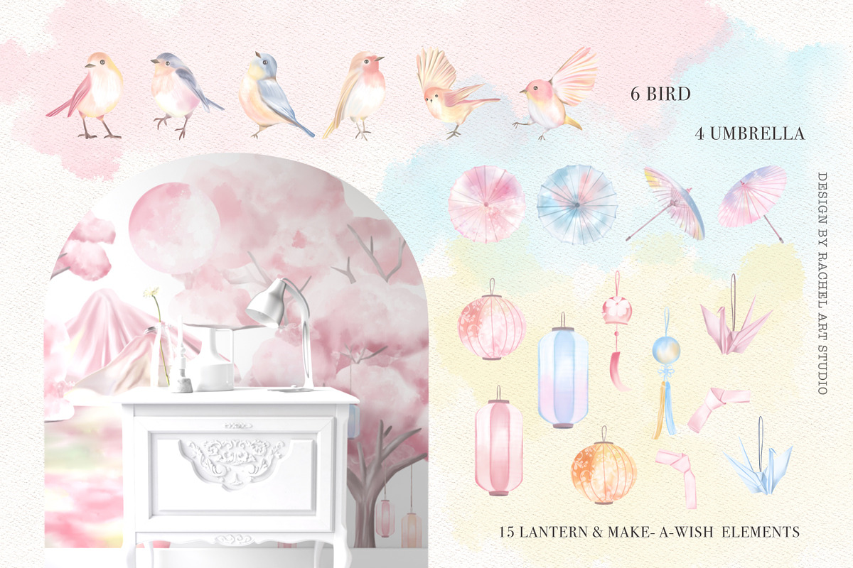 When Cherry Blossom Blooms, a Seasonal Illustration by Rachel Art Studio (Photo 3 of 10)