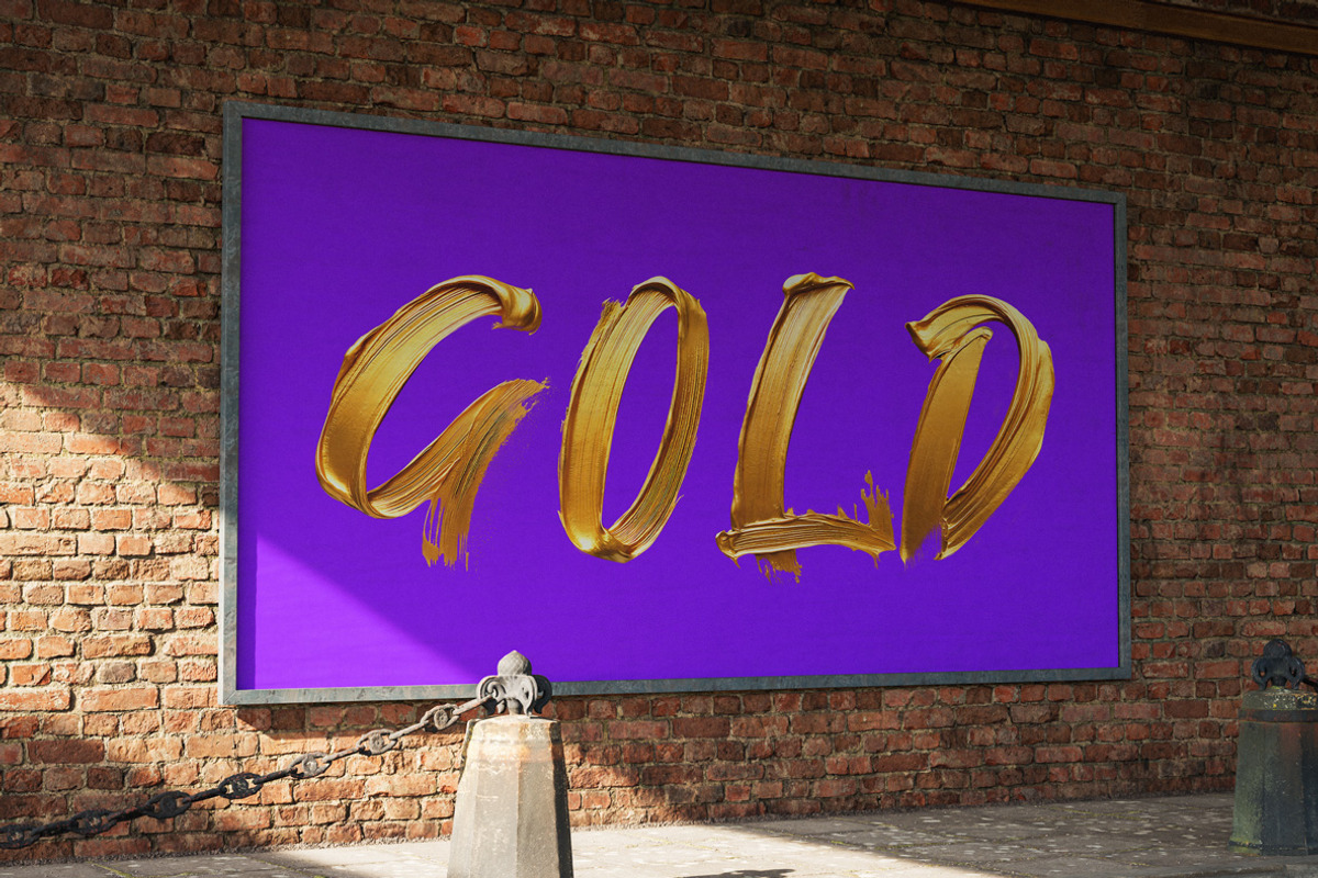 Gold Paint Stroke Font, a Handwritten Font by Handmadefont (Photo 5 of 10)