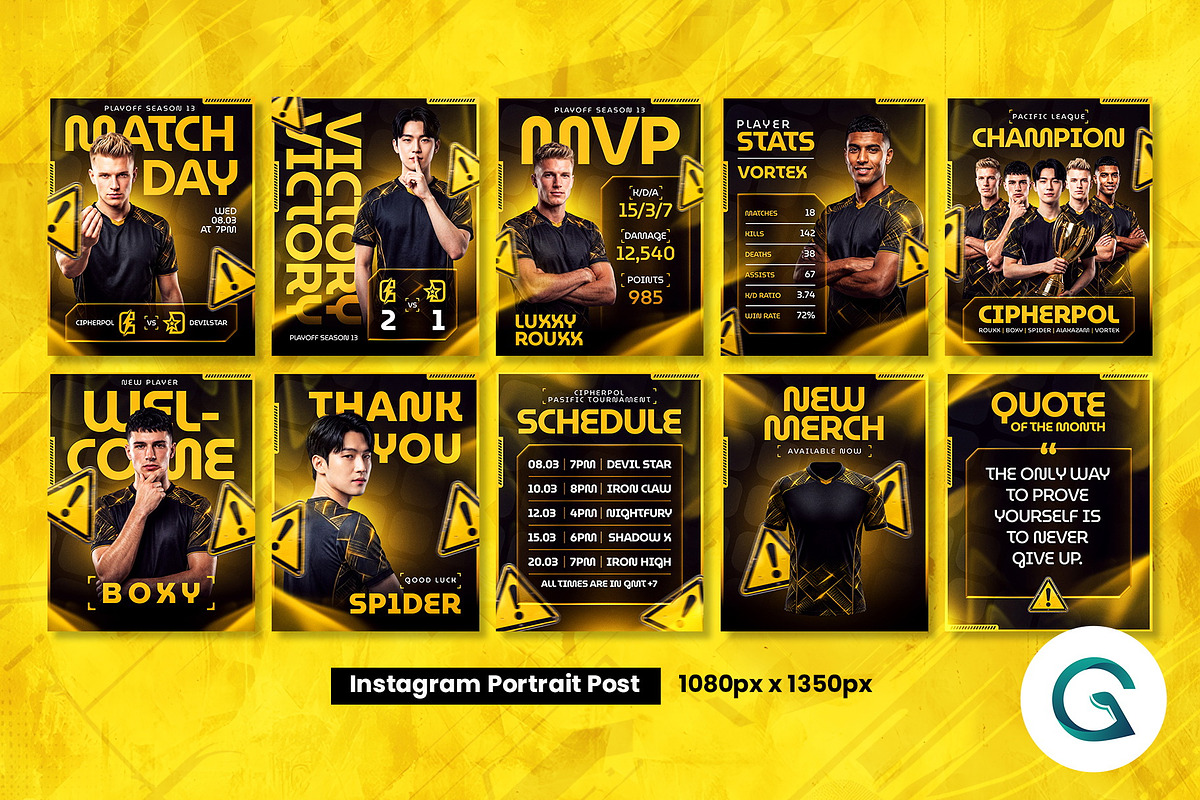 Esports Social Media Pack Template, a Social Media Template by Geelator Studio (Photo 2 of 4)