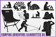 Camping Adventure Silhouette Icons, an Object Graphic by yasushie (Thumbnail 1 of 9)
