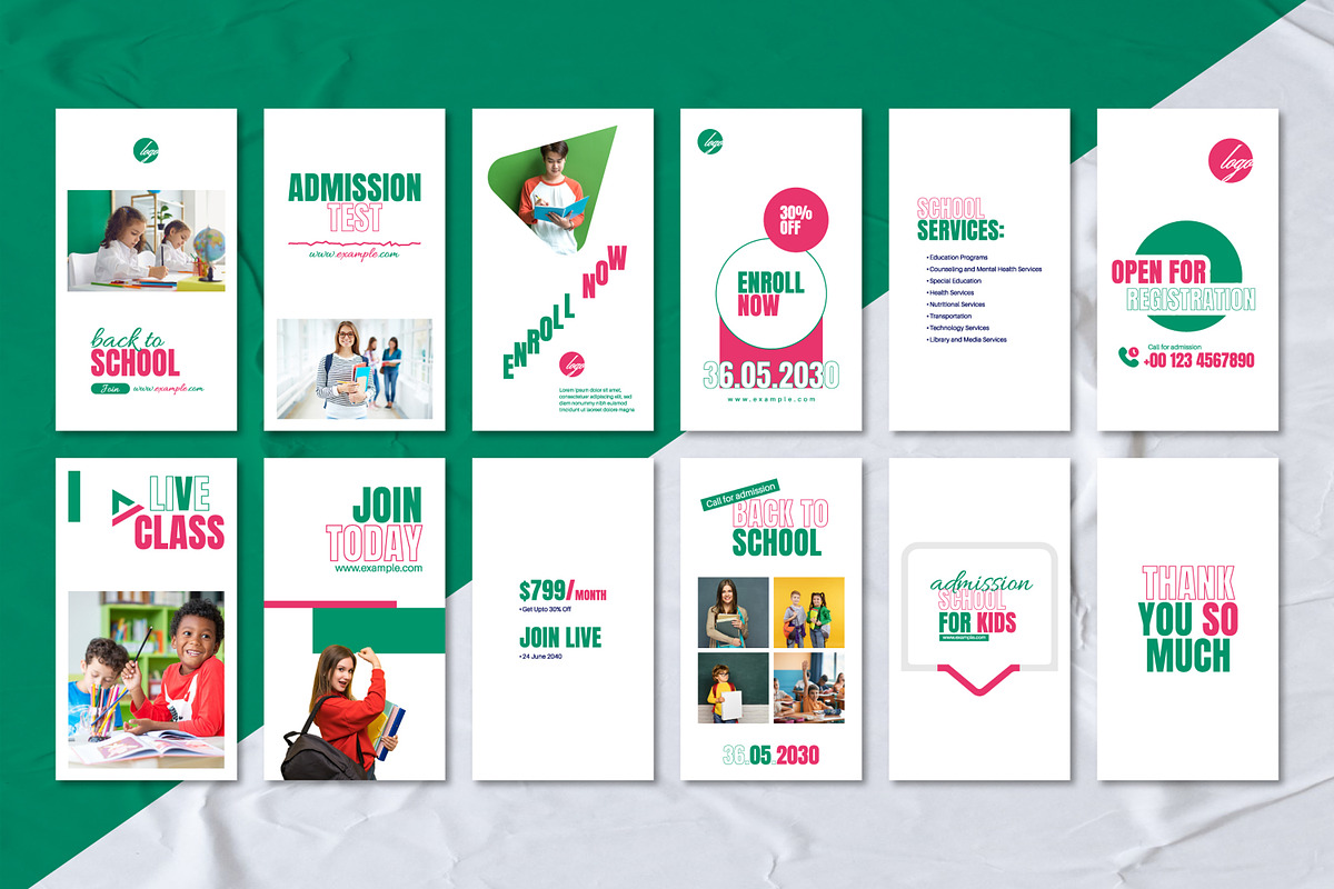 Back To School Story Template, a Social Media Template by MightyDesign (Photo 1 of 7)