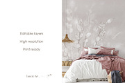 Lunaria – Botanical Wall Mural Set, a Wallpaper Graphic by Timofi Art (Thumbnail 9 of 9)