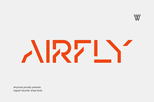 Airfly Futuristic Geometric Font