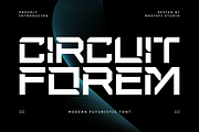 Circuit Forem | Futuristic Techno, a Sans Serif Font by Masyafi Studio (Thumbnail 1 of 8)