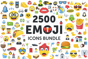 2500 Emoji Icons Bundle, an Emoji Icon by Vectors Market