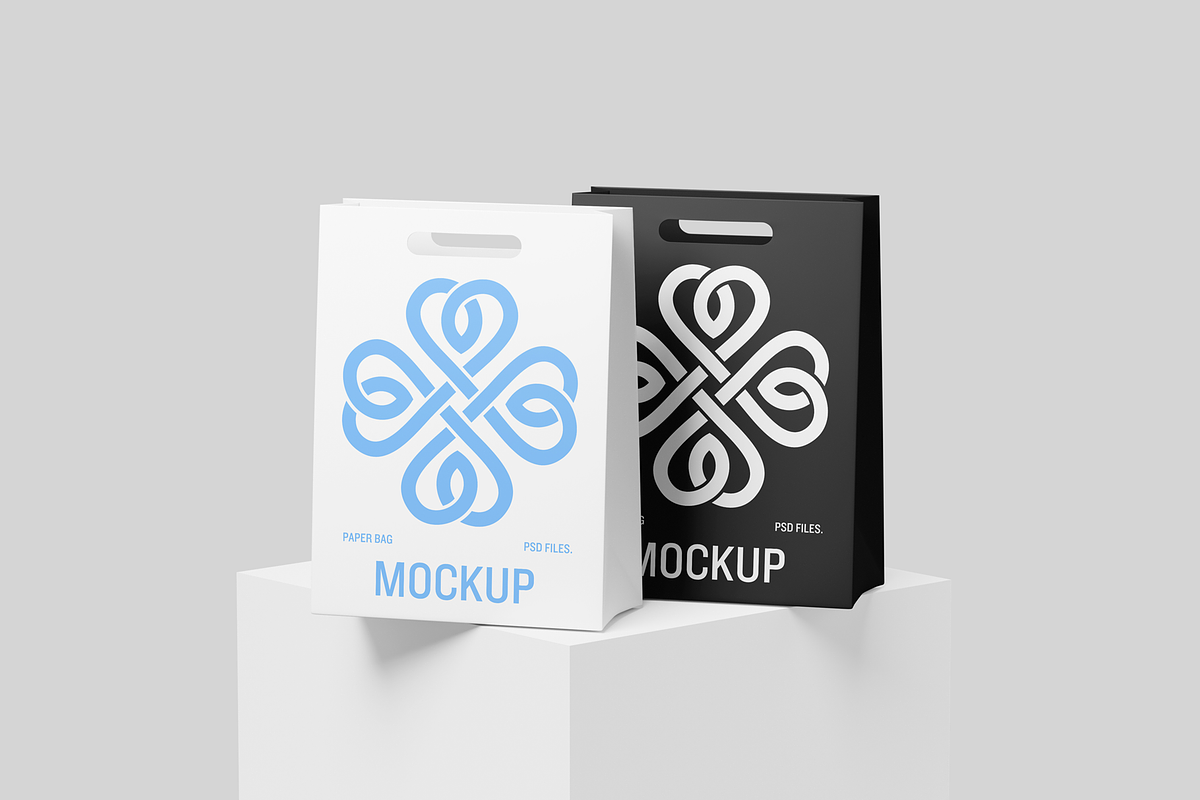 Paper Shopping Bag Mockup, a Packaging Mockup by DSNA Mockup (Photo 3 of 5)