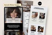 Hairstylist Booking Website Theme, a Landing Page Template by HAYAG Creatives (Thumbnail 1 of 8)