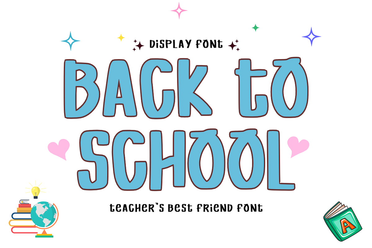 Teacher’s Heart - Hand-Drawn Font, a Handwritten Font by KiddoGlyphs Studio (Photo 2 of 5)
