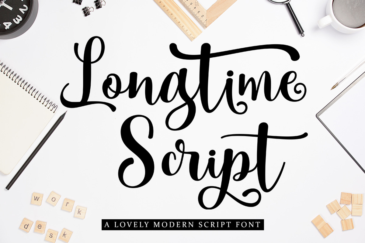 Longtime Script, a Script Font by Rotterlab Studio (Photo 1 of 8)
