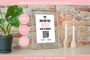 Pink & Black WiFi QR Code Sign, a Stationery Template by SunshineStudioBoutique (Thumbnail 10 of 10)