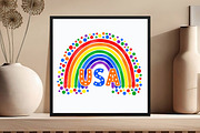 America Rainbow Boho PNG, an Illustration by DreamCafeArt (Thumbnail 5 of 7)