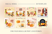 Happy Lohri Instagram Templates, a Templates & Theme by Creative Hatti (Thumbnail 2 of 5)