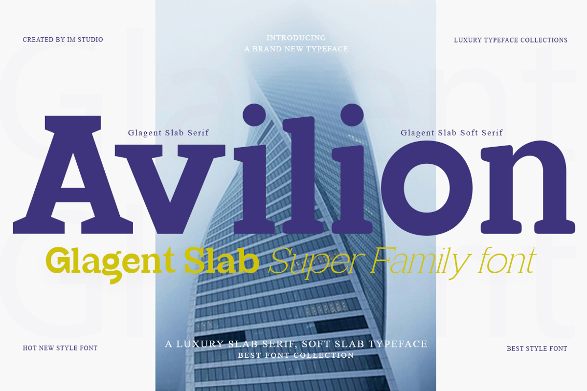 Glagent Slab Super Family 36 Styles, a Slab Serif Font by IM Studio (Photo 1 of 10)