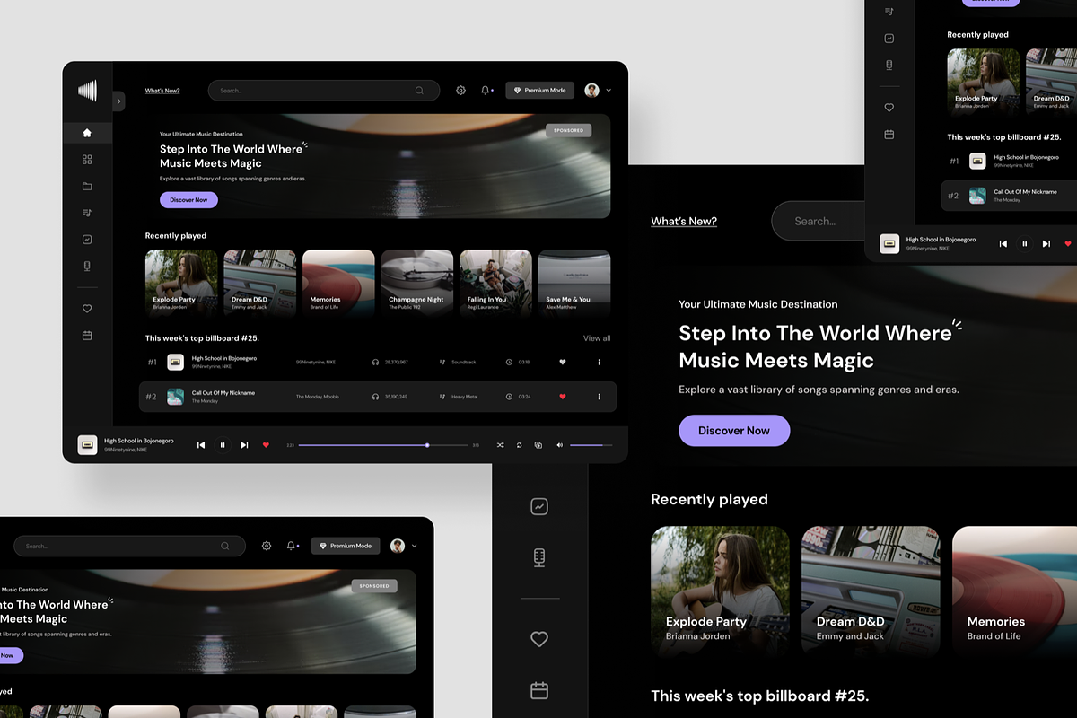 NoteNode - Music Admin Dashboard, a Websites & App Template by SquidPixey (Photo 5 of 5)