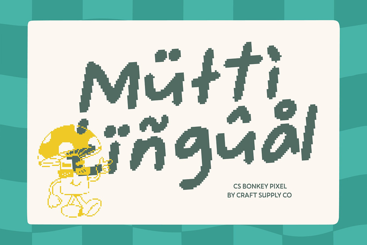 CS Bonkey Pixel, a Handwritten Font by Craft Supply Co. (Photo 3 of 8)