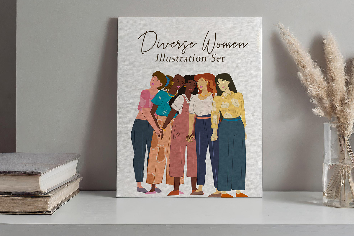 Diverse Women Illustration Pack, a Person Illustration by Motion-Box (Photo 1 of 11)