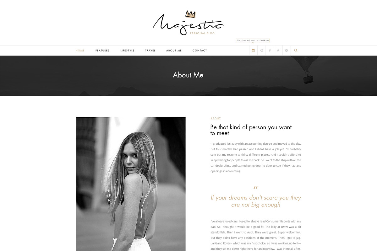 Majestic-Premium Personal Blog PSD, a Websites & App Template by Milo Studio (Photo 16 of 18)