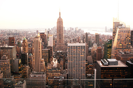 Golden city stock photograph