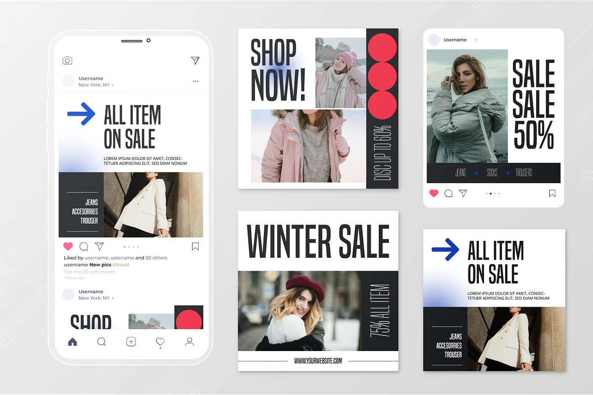 Fashion WInter Sale Instagram Post, a Social Media Template by Annora Studio (Photo 3 of 3)