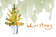 Watercolor Set of 5 Christmas trees, a Seasonal Illustration by masha gross (Thumbnail 2 of 4)