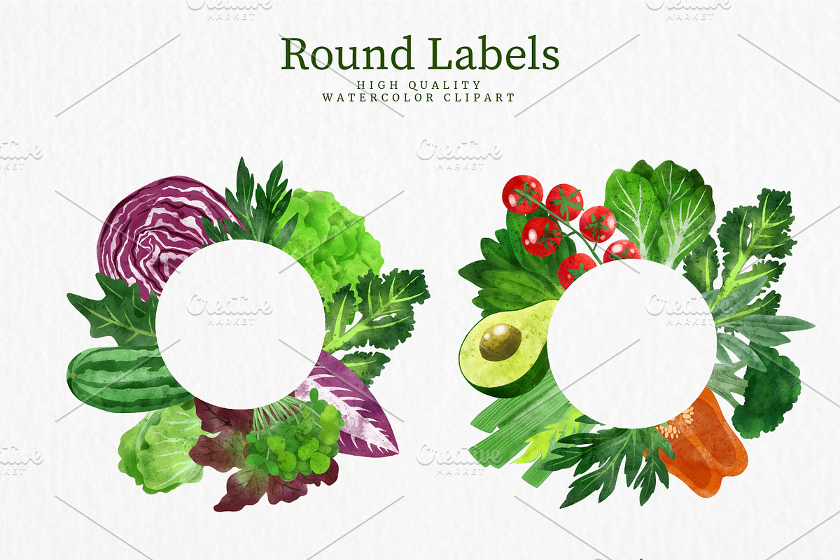 Vegetables, Herbs Watercolor Clipart, an Object Graphic by JSolomatina (Photo 13 of 15)