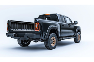 A black pickup truck with the, a Transportation Photo by Sergey Kotenev