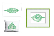 Green vein leaves, vector set, an Object Graphic by Illustree (Thumbnail 2 of 2)