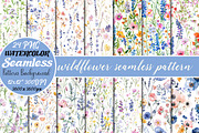 wildflower seamless patterns, a Pattern Graphic by DreamCafeArt (Thumbnail 1 of 5)