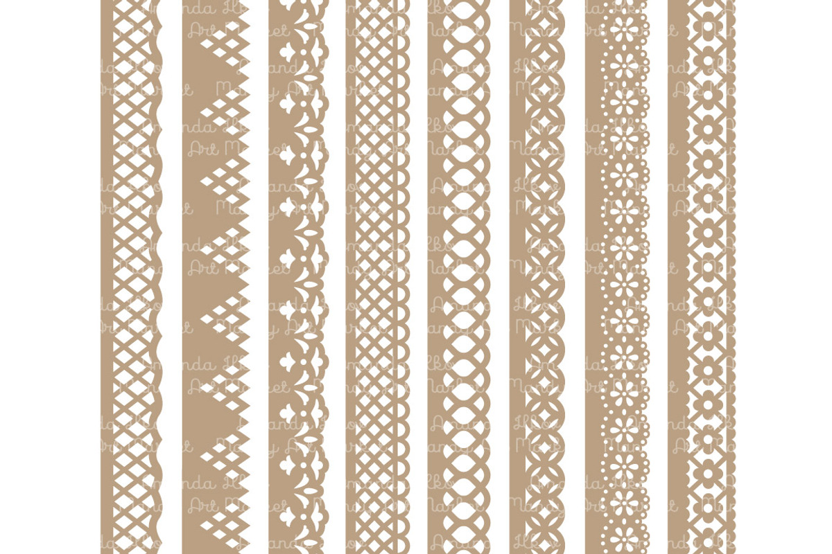 Champagne Vector Lace Borders, an Illustration by Amanda Ilkov (Photo 4 of 5)