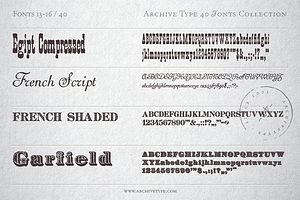 40 Archive Fonts Collection