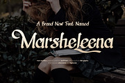 Marsheleena - Stylistic Serif Font, a Script Font by Font De Rico (Thumbnail 1 of 8)