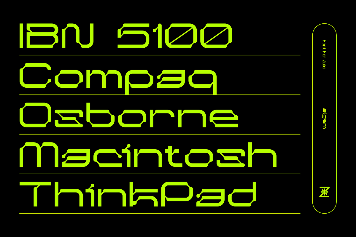 Algem - Futuristic Display Font, a Symbol Font by Font For Zula™ (Photo 10 of 19)