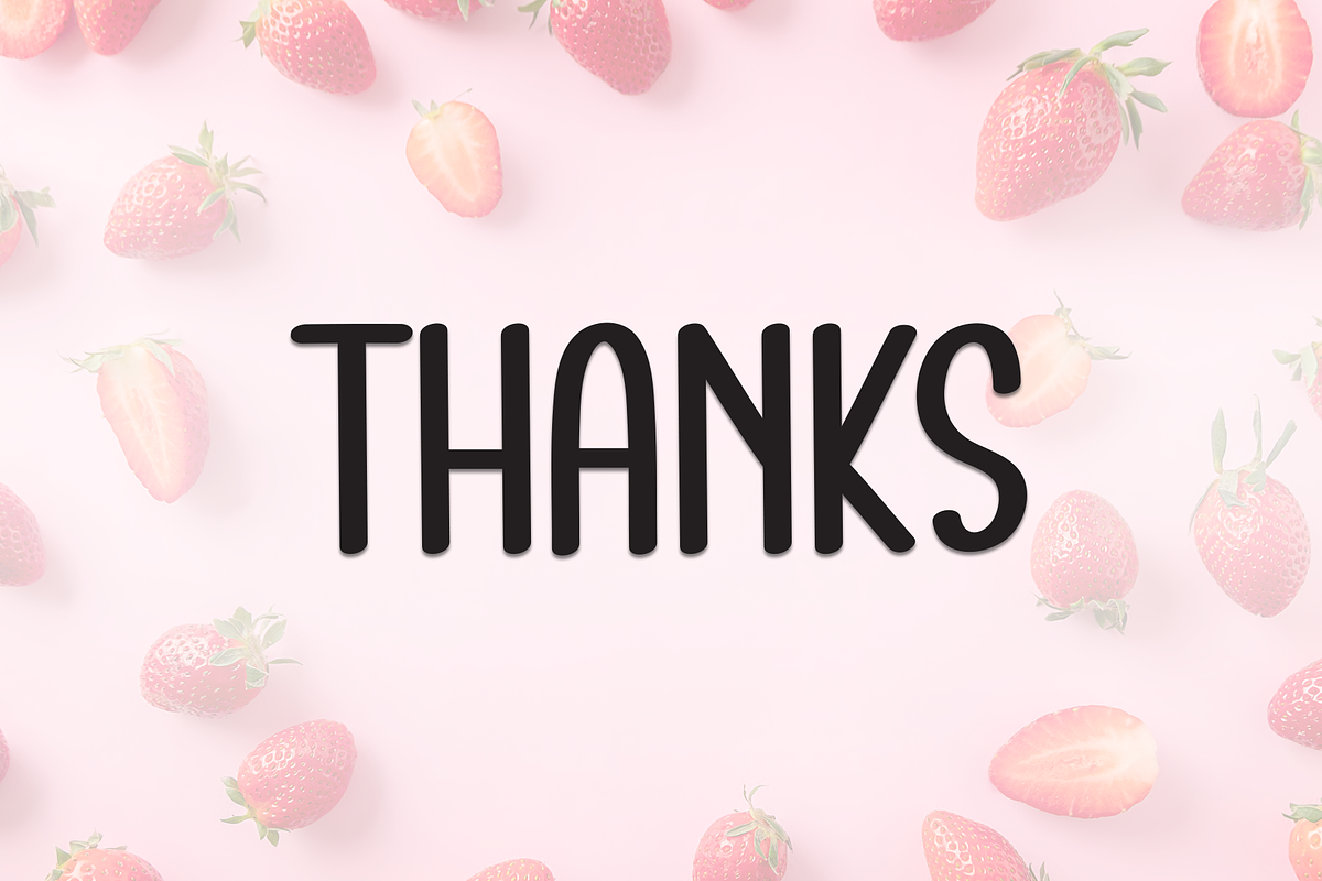Strawberry | Script Font, a Script Font by Scratchones (Photo 8 of 8)