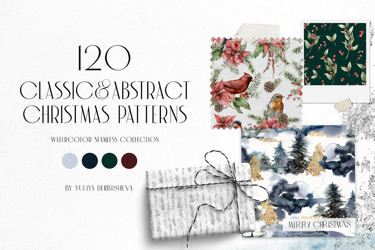 Classic Abstract Christmas patterns, an Animal Illustration by Yuliya Derbisheva (Photo 1 of 9)