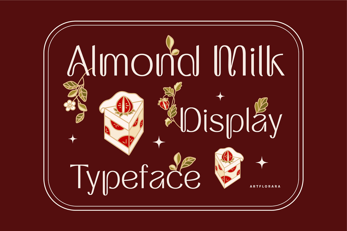 ALMOND MILK - Cute Display Font, a Sans Serif Font by Artflorara (Photo 4 of 15)