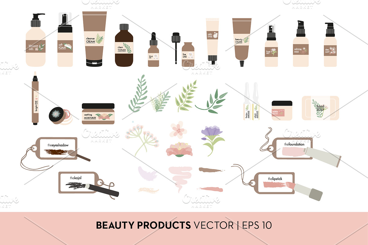 Vector Beauty and Make Up Products, an Object Graphic by stockhype (Photo 1 of 2)