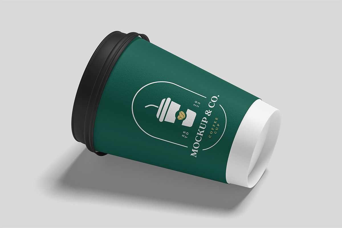 Paper Coffee Cup Mockups | Caffeine, a Cups & Container Mockup by Compositing Studio (Photo 5 of 20)