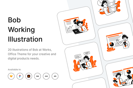 Bob - Working Illustration Pack