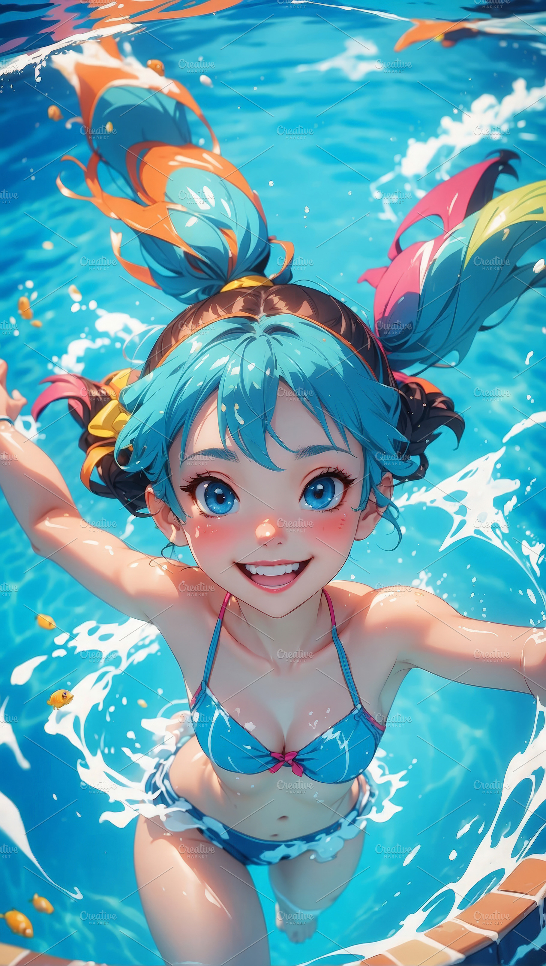 Cheerful Anime Girl, a Person Photo by Hamza067
