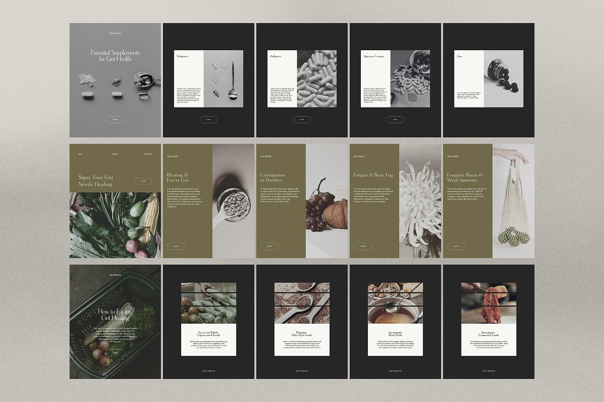 Gut Health Instagram Template, a Social Media Template by Terraa Studio Design (Photo 10 of 10)