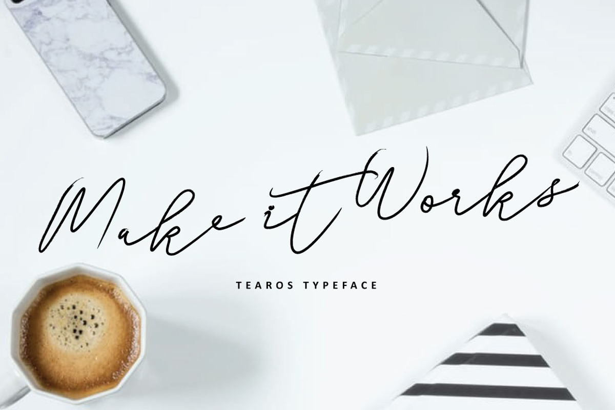 Tearos Typeface, a Script Font by Face Lab (Photo 5 of 5)