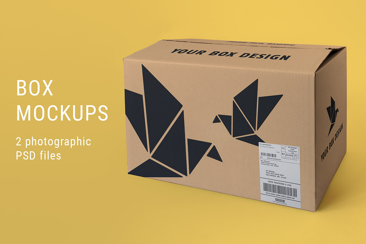 Large Box Mockup, a Packaging Mockup by Jose Matias (Photo 1 of 5)