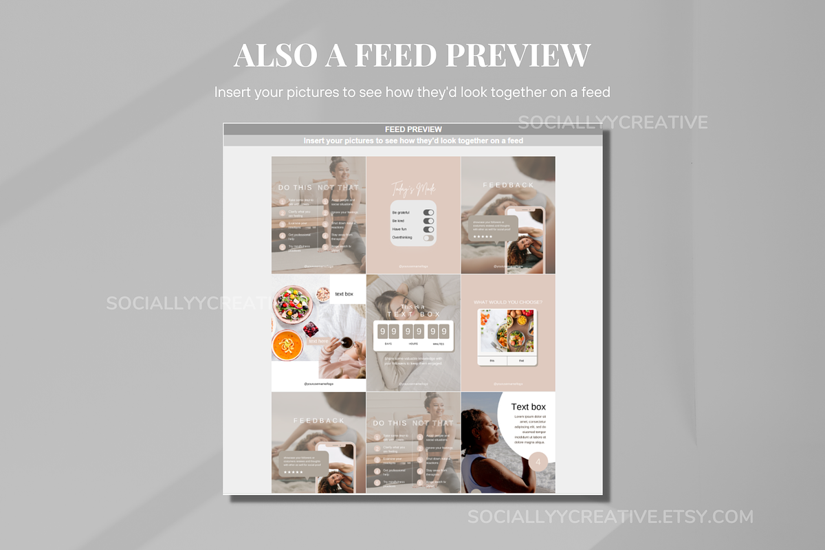 Simple Social Media Planner Template, a Social Media Template by SociallyyCreative (Photo 4 of 9)