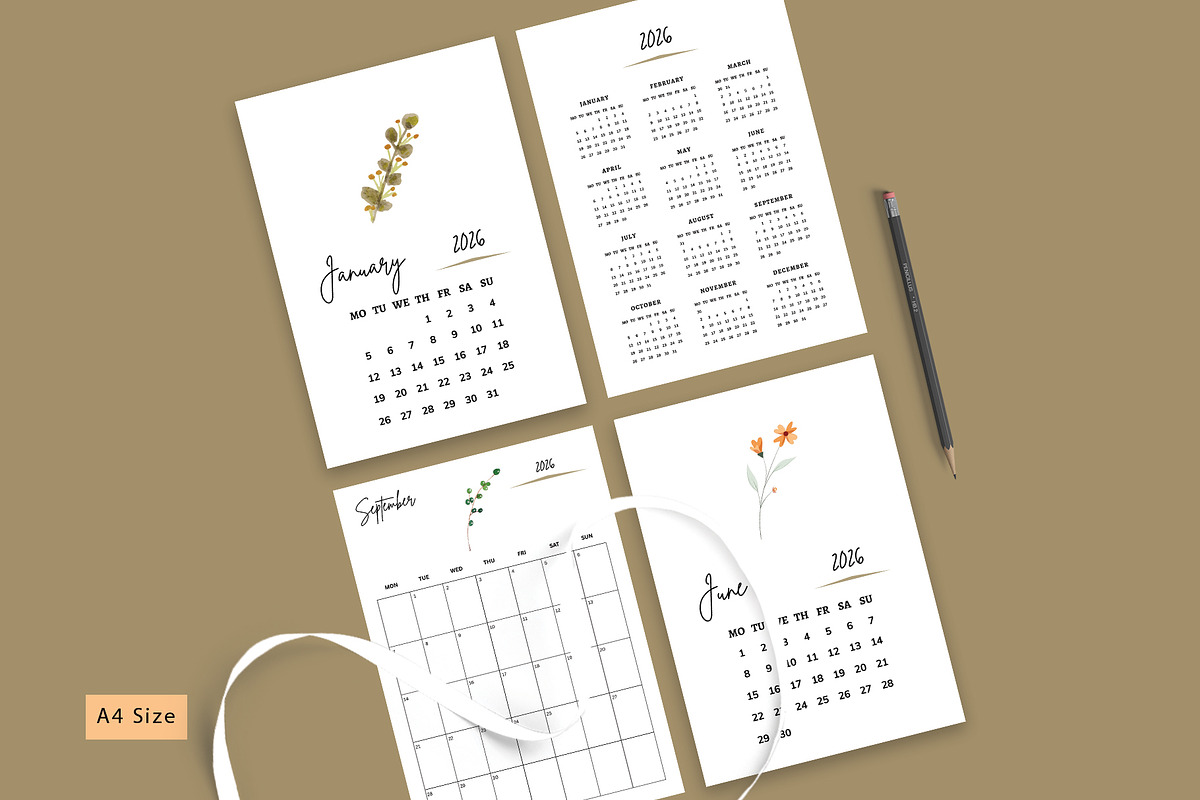 Calendar Template/Calendar 2026, a Stationery Template by Design Zone (Photo 2 of 8)